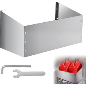 Aluminum Fuel Jug Holder Rack
Gas Can Mount fits Two 5 Gallon Fuel Containers with Base Dimensions Under 11 Inches, Trailer Gas Can Holder (Three-Sided)