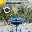 Multifunctional Solar Bird Bath for Outside, Metal Birdbath Stand and Solar Fountain Bird Bath Bubbler Combo Set, Solar Birdbaths for Outdoors Garden Lawn Yard DecorBlue