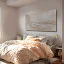 NBAODAN Gold and Pink Wall Paintings Line Art Pictures Large Abstract Canvas Wall Art 24"x48" Textured Artwork for Bedroom Entryway Office Wall Decor