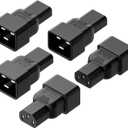5 PACK IEC 320 C13 to C20 AC Adapter, IEC 15A to 10A,16A to 10A AC Converter,C20 16A to C13 10A Power Connector