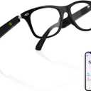 AI Translation Smart Glasses Powered by GPT, Support 160+ Languages, Simultaneous Interpretation via APP, Open-ear Audio Design, Blue Light Filtering Lens Bluetooth Eyewear for Working, Walking