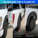 Fender Flare Protector Fits for 2021-2026 Ford F150 Wheel Arch Cover Mudguard Compatible with F150 Exterior Accessories Exclude Raptor Wing Guards Fender Trims 4PCS