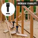 Lasnten 2 Pcs 4.5x4.5 Screw Jack Post 14.5" - 18.5" Height Range 24700 lbs Load Capacity Adjustable Temporary House Jacks for Leveling Flooring Basement Shore Beams Foundation Repair(Black)