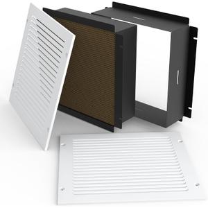 Wall Return Air Pathway Kit with Filter (12"x 12" Retrofit), Durable, Matte White Zone Air Pathway, Wall Vent, Fits Sidewalls, AP1212P
