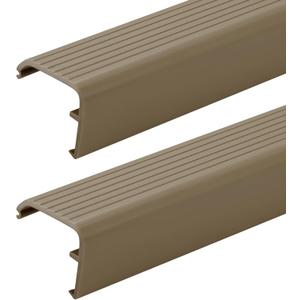 Briwooody 2 Packs Residential Threshold Cap 36'' Traditional Fixed Vinyl Cap Exterior Door Threshold Replacement for Residential Entry Door (Grey)