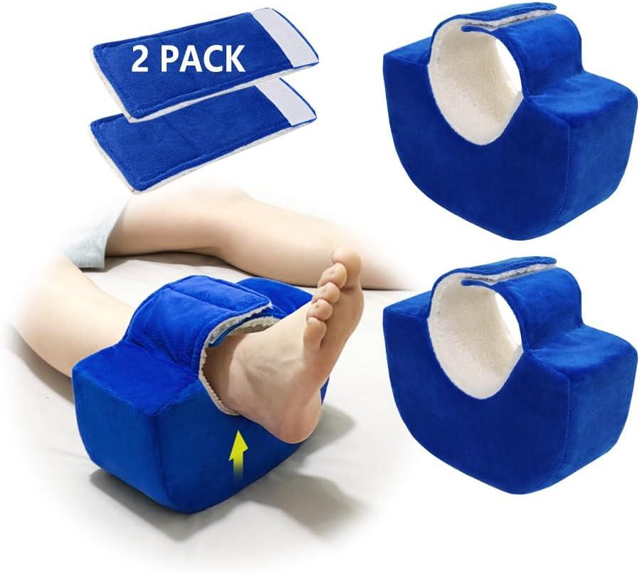 Leg Elevation Pillows Foot Pillow Heel Protectors for Pressure Sores Post Surgery Feet Swelling Ankle Protector Support Pillow Cradle Bed Sores Foot Surgery Recovery Supplies Ulcer Cushion - 2PCS