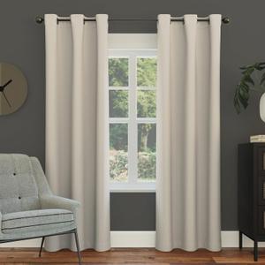Sun Zero Easton Energy Saving Blackout Grommet Curtain Panel, 40" x 108", Pearl