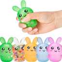 Easter Basket Stuffers for Teens Adults: 5 Pack Squishy Bunny Stress Balls - Easter Gifts Basket Essentials - Stress Relief Fidget Balls - Novelty Ideas Gifts
