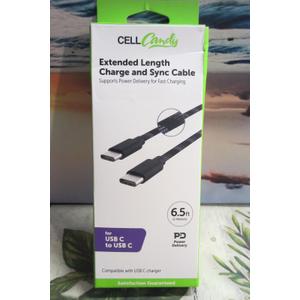 CCY 6.5 FT BRAIDED C TO C BLACK