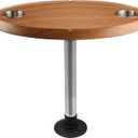 Hoffen Marine Thread-Lock Table Package- Pontoon Boat Table - Oval (Burlywood)