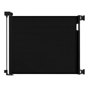 Retractable Dog Gate for Doorways and Stairs, Mesh Safety Gate for Pet, Indoor & Outdoor Use, One-Hand Operation, Easy Installation, Black