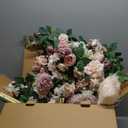 Pack of 2 Artificial Flowers for Backdrop Decoration, Wedding Arch Flowers,Reception Welcome Sign, Eucalyptus Garland, Suited to Aisle Decor and Wedding Arches(Champagne Pink)