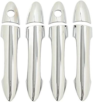 Car Exterior Door Handle Covers, 8 Pcs Car Galvanized Decorative Door Handle Covers Chrome Door Protector for 2011-2016 Picanto Morning