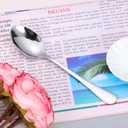 2 x Dads Ice Cream Spoon, Dad Gifts from Daughter, Birthday Gifts Christmas Stocking Stuffers for Dad, Gift for DAD Who Wants Nothing, Fathers Day Stainless Steel Ice Cream Spoons, Husband Gift from Wife