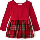 The Children's Place Baby Girls' Plaid Flannel Woven Tiered Dress (3T)
