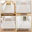 Upgraded Retractable Baby Gates for Stairs & Banister, Mesh Dog Gate Indoor, Extends to 55" Wide 33" Tall, Child Safety Gate for Stairway, Banister & Wall Mount (White)