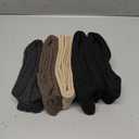 we fleece 5 Pairs Warm Knee High Socks for Women-Thermal Cotton Socks for Hiking,Work,Winter,Gifts (One Size, 5pack Black/Grey/Brown/Beige/Black)