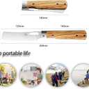 SENBON 440A stainless steel Ultra sharp pocket folding Chef knife peeling utility knife fruit knife Natural Olive Handle Camping BBQ trip Outdoor Portable kitchen knife