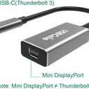 USB-C to Mini DisplayPort Adapter, USB Type C (Thunderbolt 3) to Mini DP 4K Cable Adapter for MacBook Pro, iMac/iMac Pro, LED Cinema Display and More [Advanced Chip]