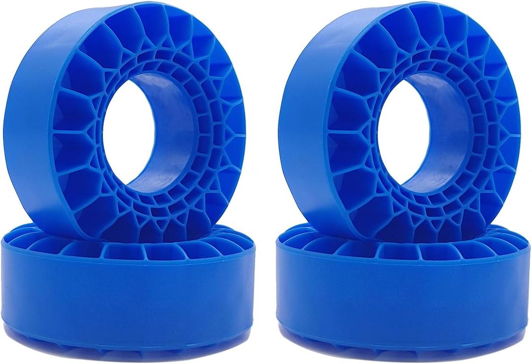 DJCRAWLER Ultra Soft Blue Silicone Rubber Liner for 66-70 * 24-27 mm 1.0 Tires (Blue)