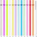 24 PCS, Reusable Straws with 4 Brushes, 10.5" Long Tritan Hard Plastic Straws, 12 Colors Translucent Replacement Drinking for 16OZ-32 OZ Tumblers, Cups, Jars, Stanley, YETI, Starbucks, BPA Free
