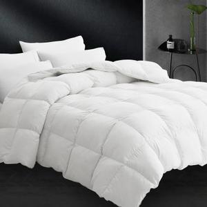 CYMULA Feather Down Comforter Queen Size - All Season White Down Duvet Insert, Fluffy Breathable Bedding Camping Warm Quilt,Ultra Soft Quiet Luxurious Hotel with 8 Tabs (90" x 90")