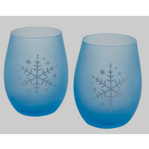 Table Tops Gallery 2 Piece Snowflake, blue