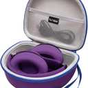 Headphone Case Compatible with Beats Studio Pro/Solo 4 / Studio 3 / Solo 3 / Picun B8 / BERIBES/JLab JBuds Lux ANC Wireless Bluetooth Noise Cancelling Headphones, Purple+Gray(Case Only)