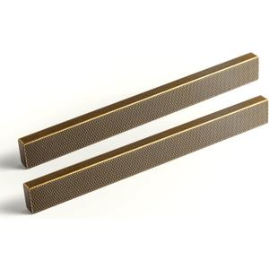 Goo-Ki 6 Pack 5 Inch Antique Brass Knurled Cabinet Pulls - Vintage Bar Handles - Textured Grip for Drawer, Dressers, Furniture Hardware