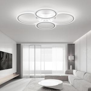 23" Dimmable LED Ceiling Light with App and Remote Control, 3 Color Temperatures (4000K6000K), 3348 Lumens, 0100% Brightness Adjustment, Modern Circular Design for Bedroom, Study Room, or Kitchen
