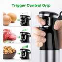 Turelar Immersion Blender Handheld Corded Hand Blenders Set 1100W, Trigger Variable Speed 5 in 1 Stick Emulsifier with Chopper, Whisk and Frother for Soup, Baby Food and Smoothies,Black