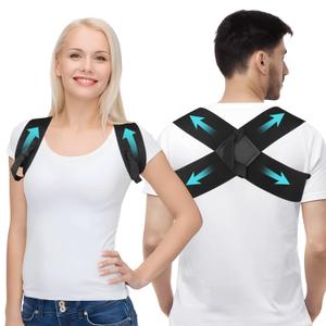 OFISKY Posture Corrector for Women and Men,Adjustable Upper Back Brace, Breathable Back Support straightener, Providing Pain Relief from Lumbar, Neck, Shoulder, and Clavicle -Back M