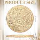 Sintuff 8 Pcs 16 Inch Straw Floor Cushions Classroom Large Pillow Seating Meditation Floor Pillow Boho Natural Woven Seat Cushion Japanese Tatami Cushion for Classroom Home Group Activity, 15.75 Inches Diameter, 0.59 Inches Thick