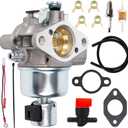BlueStars L110 CV15S Carburetor Kit - For John Deere L110 LT160 LT155 Lawn Mower with 15hp 17.5hp Kohler CV15 CV460 SV600 CV16S SV540 SV530 SV590 Husqvarna YTH21K46 YTH20K46 LTH130 YTA1842 YTH20F42T