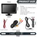 Backup Camera for Car,Plug & Play Car Back up Camera with 90 Degree Wide Angle & Night Vision Design,Power Cord,Multi-Function 12 LED HD Backup Cameras with Monitor Cars Accessories