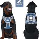 AUROTH Tactical Dog Harness for Small Medium Large Dogs No Pull Adjustable Pet Harness Reflective K9 Working Training Easy Control Pet Vest Military Service Dog Harnesses (L, Denim Blue)