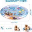 Cat Water Bed Play Mat, Cat Water Mat with Fish, Water Sensory Play Mat for Cats, 39 In/40 in Pet Sleeping Mats for Summer, Interactive Cats Toy for Indoor Play (Shark 20 in)