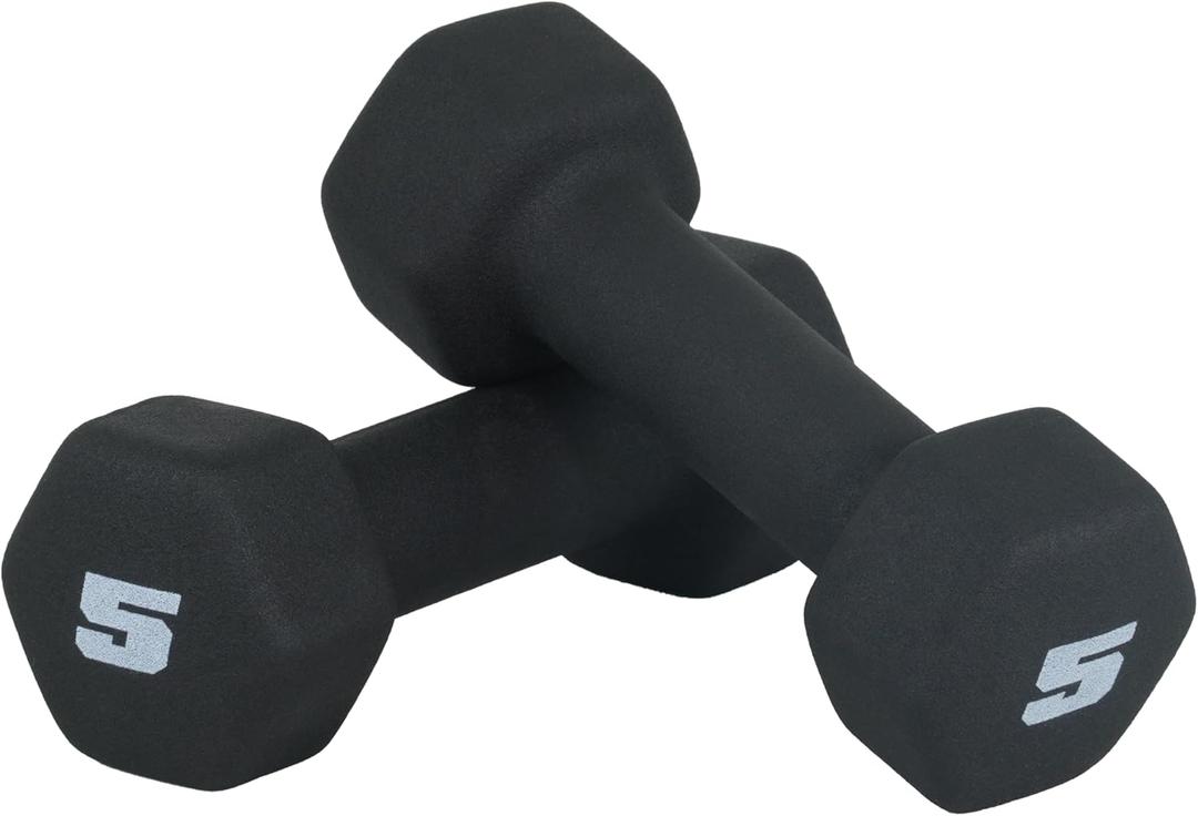 CAP Barbell CAP Barbell Black Neoprene Coated Dumbbell (5 LB)