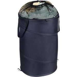 Household Essentials 2039 Pop-Up Laundry Hamper with Handles and Drawstring Closure, Blue 16-Inch by 20-Inch, 16"l X 16"w X 25"h