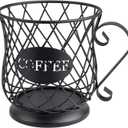 TreeLen K Cup Holder Coffee Pod Holders for 35 Kcups Keurig Storage Organizer Coffee Bar Accessories for Counter - Matte Black