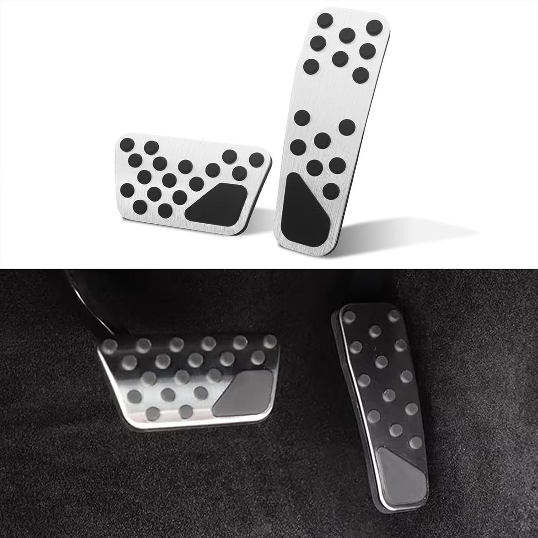 Foot Brake Gas Pedal Cover Compatible for Dodge Charger SXT Accessories 2011-2024, Compatible for Dodge Challenger Accessories Pedal Cover 2009-2023 for Chrysler 300C Pedal 2009-2019