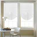 Changshade 6-Pack Temporary Light Filtering Paper Blinds for Window, Cut to Size Adhesive Paper Shades, Stick on Pleated Blinds,No Drill Easy Install,36" W x 72" H,White