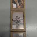 decorUhome Triple 6x4 Picture Frame Horizontal, Engineered Wood Trifold Photo Frame with Plexiglass for Tabletop Display, 6x4, Oak