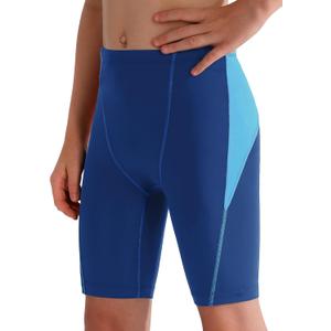 Boys Swim Jammers - Youth Competitive Swim Racing Team Swimming Shorts Swimsuit Trunks Bathing Suit Quick Dry UPF 50+ (X-Small, 05-royal Blue/Blue)