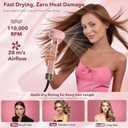 StyleVibe 8-in-1 Air Styler, Hair Dryer & Blow Dryer Brush with Travel Case - Auto Wrap Curls (L/R), Fast Drying, Thermal Round Brush for Smooth Blowouts & Frizz-Free Volume, No Heat Damage