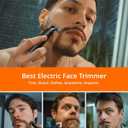 [2025 Upgraded Beard & Body Hair Trimmer for Men [All-in-One] USB-C Fast Charging, Groin & Ball Hair Painless Electric Shaver, Travel Razors, Waterproof Wet/Dry Groomer, Black(Lite)
