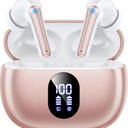 Wireless Earbuds, Bluetooth Ear Buds with Big Bass Stereo Sound, 48 Hours Playtime, Lightweight in-Ear Fit Earphones, IPX7, Hands-Free Calls with AI for iPhone, Android, Pad, Sports, Workout