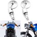 Silver Universal Motorcycle Rearview Mirrors 7/8" Bar End Compatible with Honda Cafe Racer Yamaha Suzuki Kawasaki Scooter