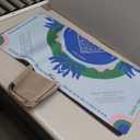 Mahjong Mat with Rules, 32.2 Inch Square Neoprene Mahjong Mats for Table, Quiet Noise Reduction Mah Jong Mat, Rubber Anti-Slip Base for Board Games, Tiles Game & Dominoes Green