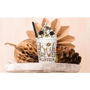 Yungyan 1 Pcs Farmhouse Rustic Coffee Tiered Tray Decoration Coffee Bar Hot Cocoa Decor with Faux Whipped Cream Cups Cafe Ornaments Party Table Centerpiece Cream Cups Photo Prop for Kitchen Home